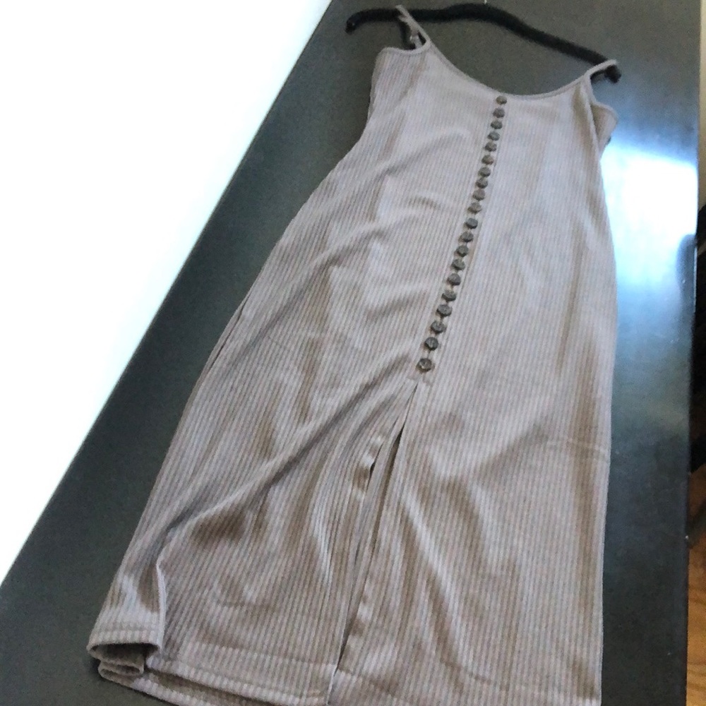 Vici Button Up Spaghetti Strap Sweater Dress